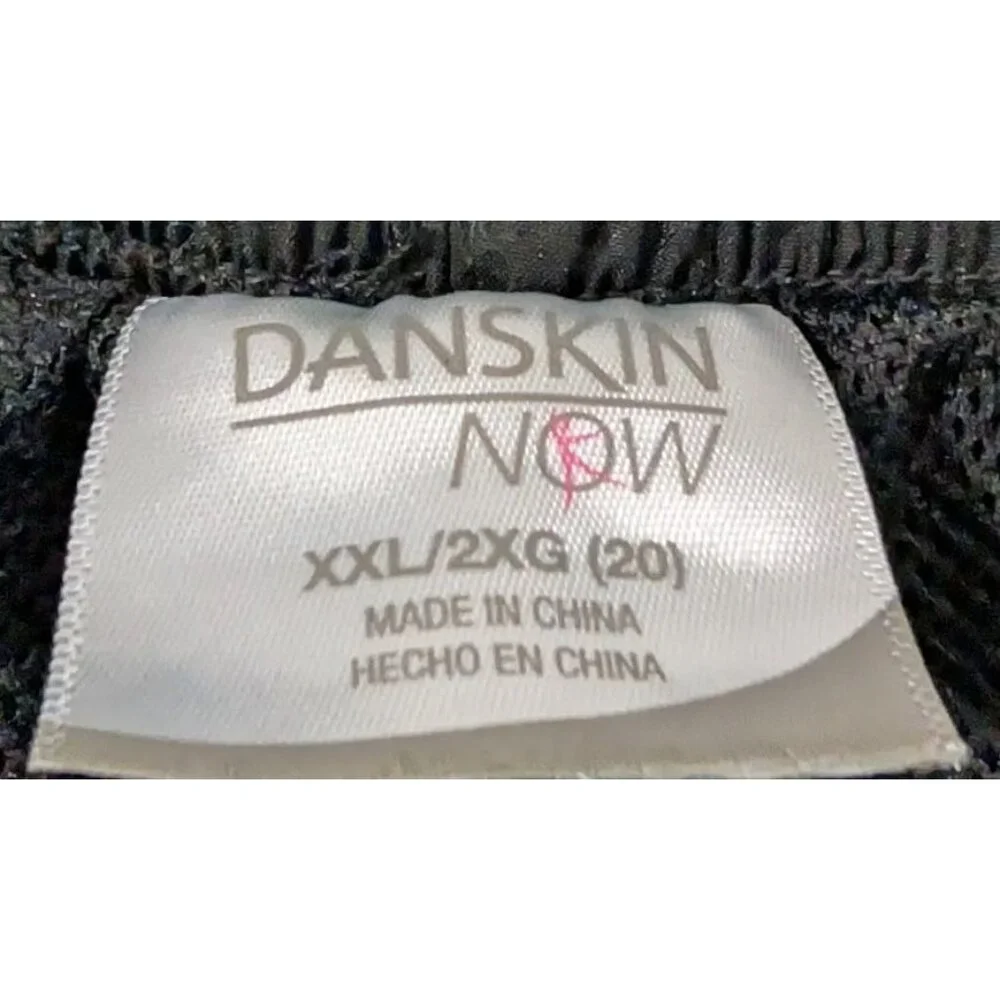 Danskin Now PLus Size XXL 2XG 20 Black White Athletic Lined Capris Cropped Pants - Picture 3 of 10